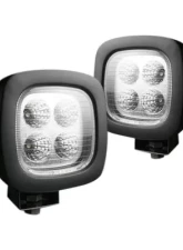 Recon Truck Accessories 1800 Lumen LED Driving Light Kit Clear                                     - 264502CL - Image 2