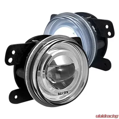 Recon Truck Accessories LED Fog Lights Clear Chrome Jeep JK Wrangler 07-15 - 264506CL