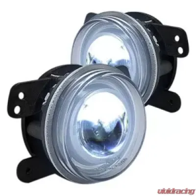 Recon Truck Accessories LED Fog Lights Clear Chrome Jeep JK Wrangler 07-15 - 264506CL