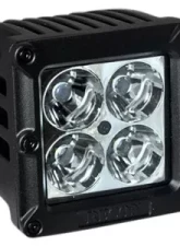 Recon Truck Accessories Square 3 Inch LED Light w/Four 5 Watt Spot Pattern CREE XTE LED Clear Chrome                                     - 264511CLS - Image 2