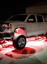 Recon Truck Accessories Under Body Wheel Well Mounted Rectangular Ultra High Power Cree LED Red                                     - 264515RD - Image 2