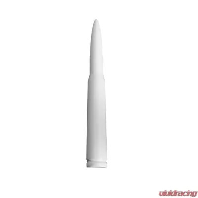 Recon Truck Accessories 5 Inch Bullet Shaped Aluminum Antenna White - 264ANT50WH