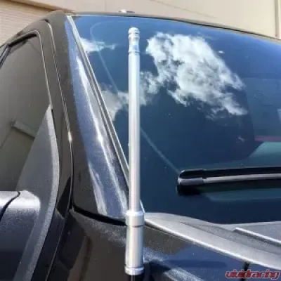 Recon Truck Accessories 12 Inch Threaded Antenna Mast Brushed Aluminum - 264ANTBR