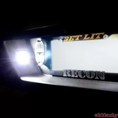 Recon Truck Accessories 3 Watt White LED License Plate Illumination Kit Ford F150 15-17 - 264906