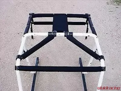 Rockhard 4x4 Black Rear Overhead Angle Bars Padding Kit Jeep Wrangler TJ | Unlimited LJ 1997-2006 - RH-1001-AP