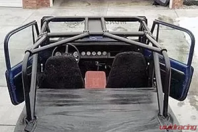 Rockhard 4x4 Unpainted Rear Overhead Angle Bars Jeep Wrangler YJ 1992-1995 - RH-1002-A