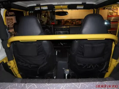 Rockhard 4x4 Unpainted Straight Across Front Harness Bar Jeep Wrangler TJ | Unlimited LJ 1997-2006 - RH-1004