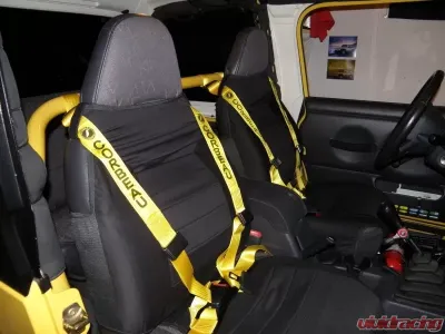 Rockhard 4x4 Unpainted Straight Across Front Harness Bar Jeep Wrangler TJ | Unlimited LJ 1997-2006 - RH-1004