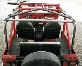 Rockhard 4x4 Unpainted Straight Across The Rear Bar Jeep CJ7 1976-1978