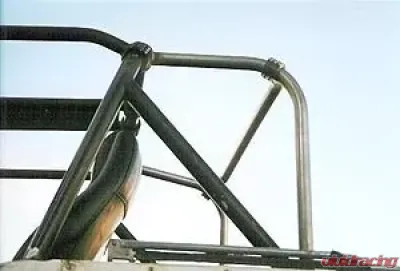 Rockhard 4x4 Unpainted Family Style Rear Side Bars w/ Straight Across Rear Bar Jeep CJ5 1979-1983 - RH-1008-A