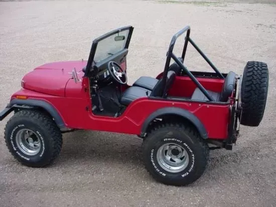 Rockhard 4x4 Unpainted Replacement Factory Style Hoop & Supports Jeep CJ-5 1955-1975 - RH-1010
