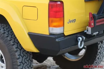 Rockhard 4x4 Bushwacker Flat Flares Patriot Series Rear Bumper w/ Tire Carrier Jeep Cherokee XJ 1984-2001 - RH-1013-D
