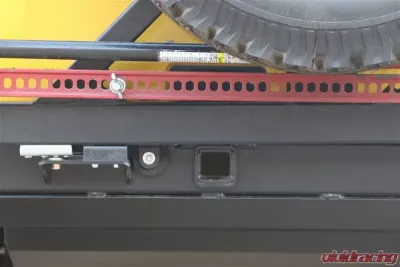 Rockhard 4x4 Bushwacker Flat Flares Patriot Series Rear Bumper w/ Tire Carrier Jeep Cherokee XJ 1984-2001 - RH-1013-D