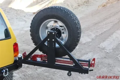 Rockhard 4x4 Bushwacker Flat Flares Patriot Series Rear Bumper w/ Tire Carrier Jeep Cherokee XJ 1984-2001 - RH-1013-D