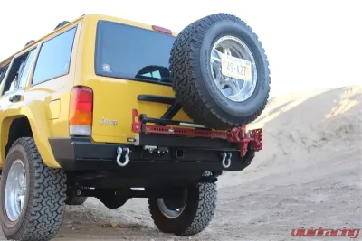 Rockhard 4x4 Patriot Series Rear Bumper w/ Tire Carrier Jeep Cherokee XJ 1984-2001 - RH-1013