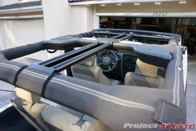 Rockhard 4x4 Unpainted Rear Overhead Center Bars Jeep Wrangler JK 4-Door 2007-2018 - RH-1030-A