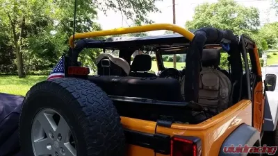 Rockhard 4x4 Unpainted Straight Across The Rear Bar Jeep Wrangler JK 2-Door 2007-2018 - RH-1030-B
