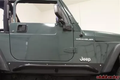 Rockhard 4x4 Black Patriot Series Rocker Guards w/ Tube Sliders Jeep Wrangler TJ 1997-2006 - RH-3001-SC