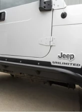 Rockhard 4x4 Black Patriot Series Rocker Guards w/ Tube Sliders Jeep Wrangler Unlimited LJ 2003-2006                                     - RH-3001-UCS - Image 4