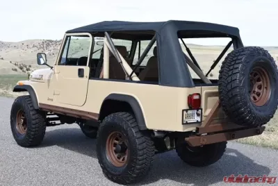 Rockhard 4x4 Patriot Series Rocker Guards w/ Tube Sliders Jeep CJ8 Scrambler 1981-1986 - RH-3005