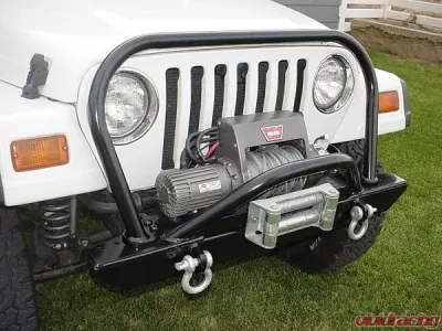 Rockhard 4x4 Bolt-On Grille Hoop Jeep Wrangler CJ | YJ | TJ | LJ 1976-2006 - RH-4001-A