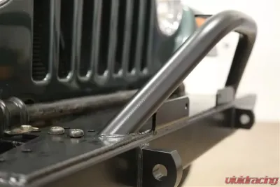 Rockhard 4x4 Narrow Width Angled Forward Hoop Legendary Front Bumper Jeep CJ5 | CJ7 | CJ8 | Wrangler YJ | TJ | LJ 1976-2006 - RH-4001-C46