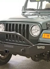 Rockhard 4x4 Patriot Series Full Width Front Bumper w/Receiver Jeep CJ5 | CJ7 | CJ8 | Wrangler YJ | TJ | LJ 1976-2006                                     - RH-4011 - Image 2