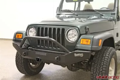 Rockhard 4x4 Patriot Series Full Width Front Bumper w/Receiver Jeep CJ5 | CJ7 | CJ8 | Wrangler YJ | TJ | LJ 1976-2006 - RH-4011