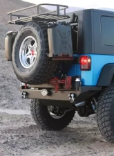 Rockhard 4x4 Patriot Series Rear Bumper w/ Tire Carrier Jeep Wrangler JK 2007-2018                                     - RH-5001 - Image 3