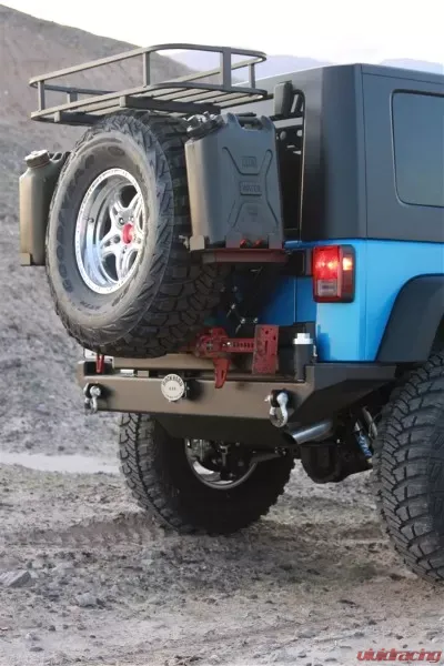 Rockhard 4x4 Patriot Series Rear Bumper w/ Tire Carrier Jeep Wrangler JK 2007-2018 - RH-5001