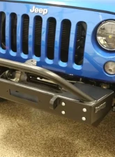 Rockhard 4x4 Aluminum Patriot Series Grille Width Front Bumper w/Lowered Winch Plate Jeep Wrangler JK 2007-2018                                     - RH-5042 - Image 2