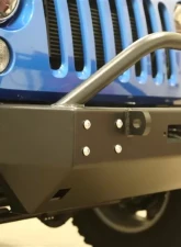 Rockhard 4x4 Aluminum Patriot Series Grille Width Front Bumper w/Lowered Winch Plate Jeep Wrangler JK 2007-2018                                     - RH-5042 - Image 4