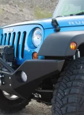 Rockhard 4x4 Aluminum Patriot Series Full Width Front Bumper w/Lowered Winch Plate Jeep Wrangler JK 2007-2018                                     - RH-5045 - Image 6