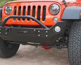 Rockhard 4x4 Patriot Series Mid-Width Front Bumper w/Lowered Winch Plate Jeep Wrangler JK 2007-2018