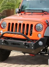 Rockhard 4x4 Patriot Series Mid-Width Front Bumper w/Lowered Winch Plate Jeep Wrangler JK 2007-2018                                     - RH-5022 - Image 2