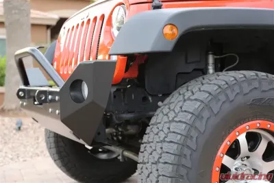 Rockhard 4x4 Patriot Series Mid-Width Front Bumper w/Lowered Winch Plate Jeep Wrangler JK 2007-2018 - RH-5022