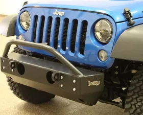 Rockhard 4x4 Aluminum Patriot Series Grille Width Front Bumper Jeep Wrangler JK 2007-2018