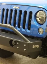 Rockhard 4x4 Aluminum Patriot Series Grille Width Front Bumper Jeep Wrangler JK 2007-2018                                     - RH-5041 - Image 4