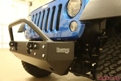 Rockhard 4x4 Aluminum Patriot Series Grille Width Front Bumper Jeep Wrangler JK 2007-2018 - RH-5041