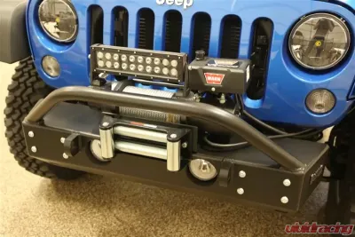 Rockhard 4x4 Aluminum Patriot Series Grille Width Front Bumper Jeep Wrangler JK 2007-2018 - RH-5041