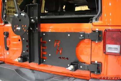 Rockhard 4x4 Freedom Series Body Mount Tire Carrier Jeep Wrangler JK 2007-2018 - RH-5050