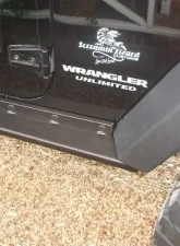 Rockhard 4x4 Patriot Series Boat Side Rock Sliders w/ Smooth Plate Jeep Wrangler JK 4-Door 2007-2018                                     - RH-6006-S - Image 2