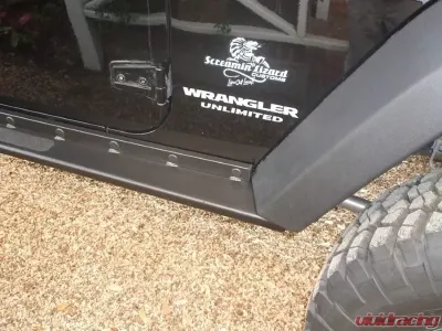 Rockhard 4x4 Patriot Series Boat Side Rock Sliders w/ Smooth Plate Jeep Wrangler JK 4-Door 2007-2018 - RH-6006-S