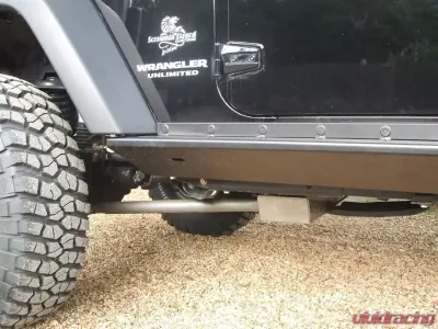 Rockhard 4x4 Patriot Series Boat Side Rock Sliders w/ Smooth Plate Jeep Wrangler JK 4-Door 2007-2018 - RH-6006-S