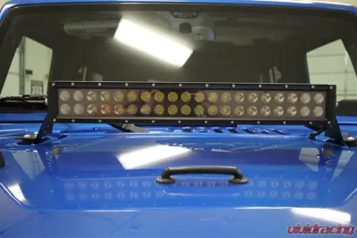 Rockhard 4x4 20" LED Light Bar Hood Mount Jeep Wrangler JK 2/4-Door 2007-2018 - RH-6051