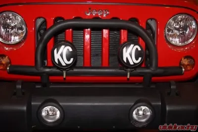 Rockhard 4x4 Factory Front Bumper Light Mount w/ Grille Guard Jeep Wrangler 2/4-Door 2007-2018 - RH-6061