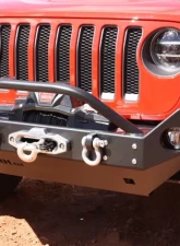 Rockhard 4x4 Aluminum Patriot Series Full Width Front Bumper w/Lowered Winch Plate Jeep Wrangler JL | Gladiator JT 2018+                                     - RH-90245 - Image 2