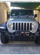 Rockhard 4x4 Aluminum Patriot Series Full Width Front Bumper w/Lowered Winch Plate Jeep Wrangler JL | Gladiator JT 2018+                                     - RH-90245 - Image 3