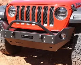 Rockhard 4x4 Aluminum Patriot Series Mid-Width Front Bumper w/Lowered Winch Plate Jeep Wrangler JL | Gladiator JT 2018+