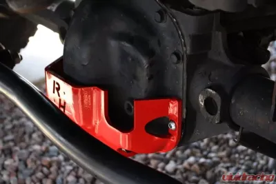 Rockhard 4x4 Hardhat Front/Rear Dana 44 Red Differential Cover - RH-9051